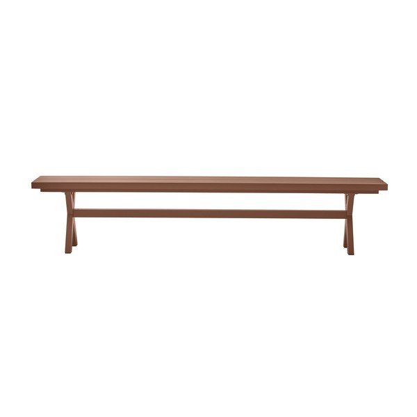 Bancă de grădină maro din metal Delta – Exotan-image-2