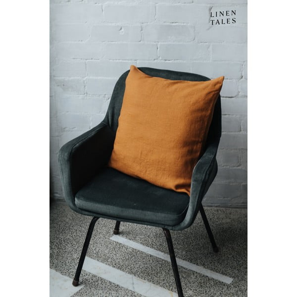 Față de pernă din in 40x40 cm Hazelnut – Linen Tales-image-1