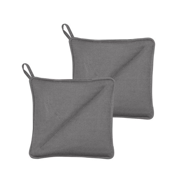 Set 2 suporturi din bumbac pentru oale fierbinți Södahl, gri-image-1