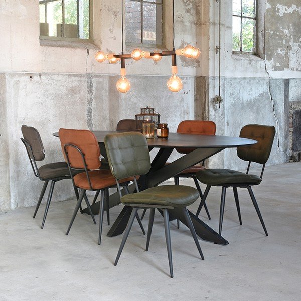 Scaune de dining maro coniac 2 buc. Gus – LABEL51-image-1