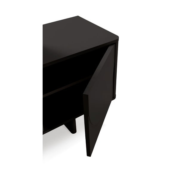Comodă TV neagră 180x55x40 cm Solei – MOME-image-3