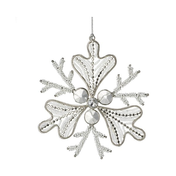 Ornament de Crăciun Parlane Frost Flake, 17 cm, argintiu