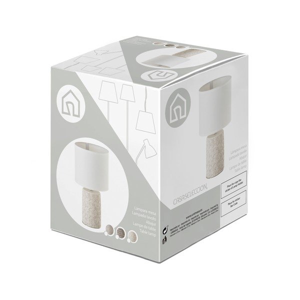 Veioză maro cu abajur textil (înălțime 33,5 cm) – Casa Selección-image-3