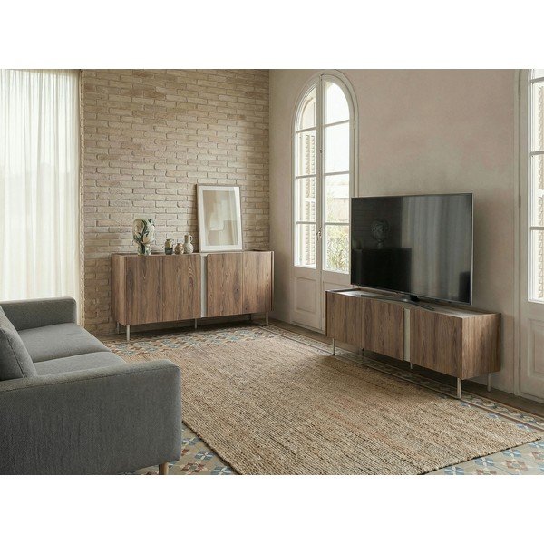 Comodă în culoare naturală cu aspect de lemn de stejar 180x83x40,5 cm Lucile – Marckeric-image-1