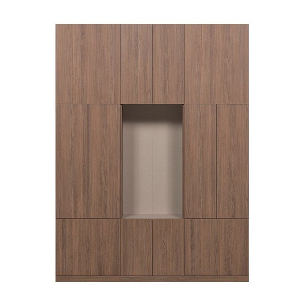 Dulap modular în culoare naturală închisă 162x215 cm Build – WOOOD