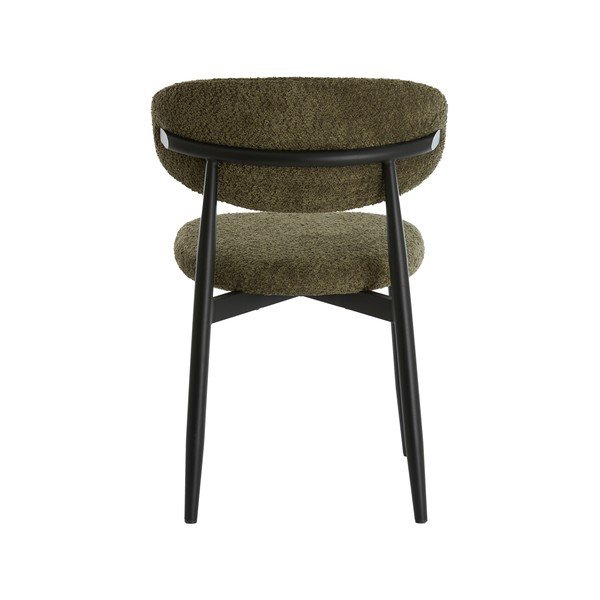Scaun de dining verde închis tapițat Eniola – Light & Living-image-4