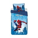 Lenjerie de pat pentru copii albastră din bumbac pentru pat de o persoană 140x200 cm Spider-man "Blue" – Jerry Fabrics