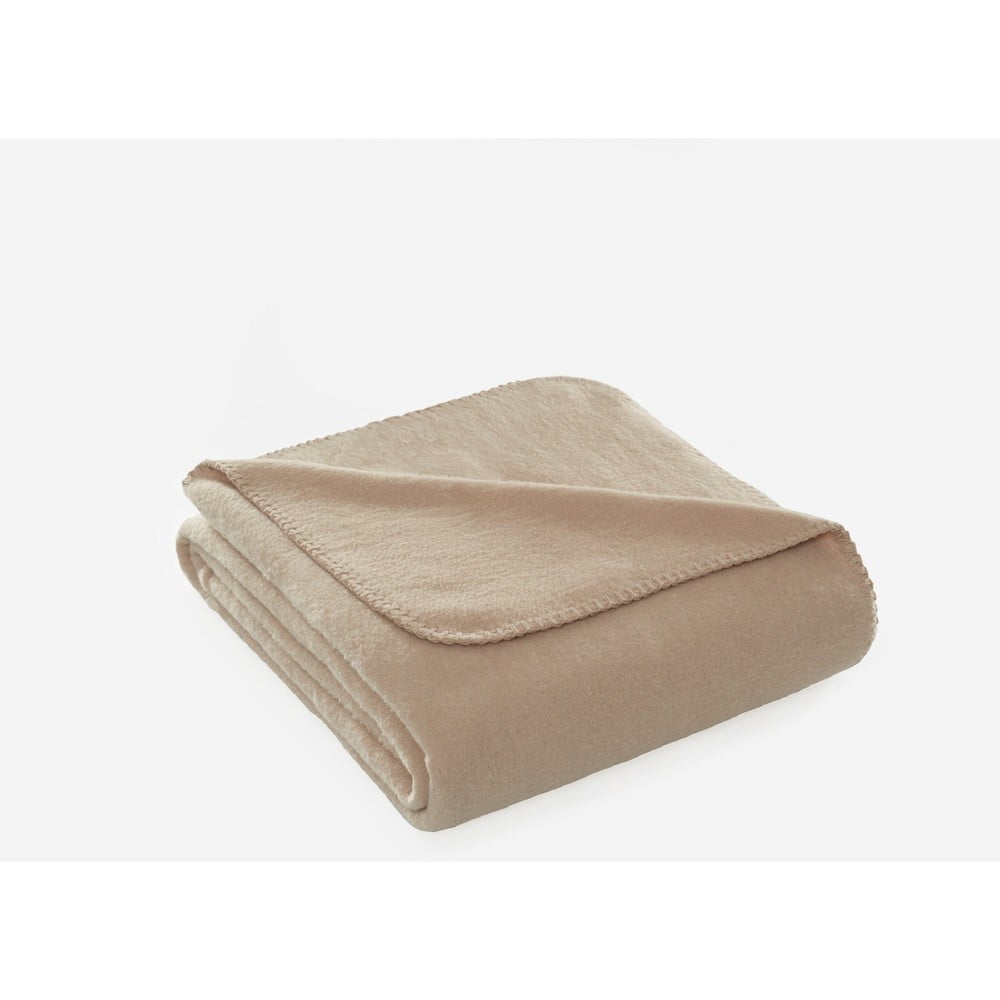 Pătură bej din polar/fleece 130x170 cm Brighton – Mijolnir