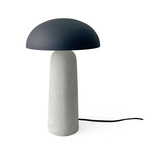 Veioză gri din beton cu abajur din metal (înălțime 39,5 cm) Delphine – Bizzotto