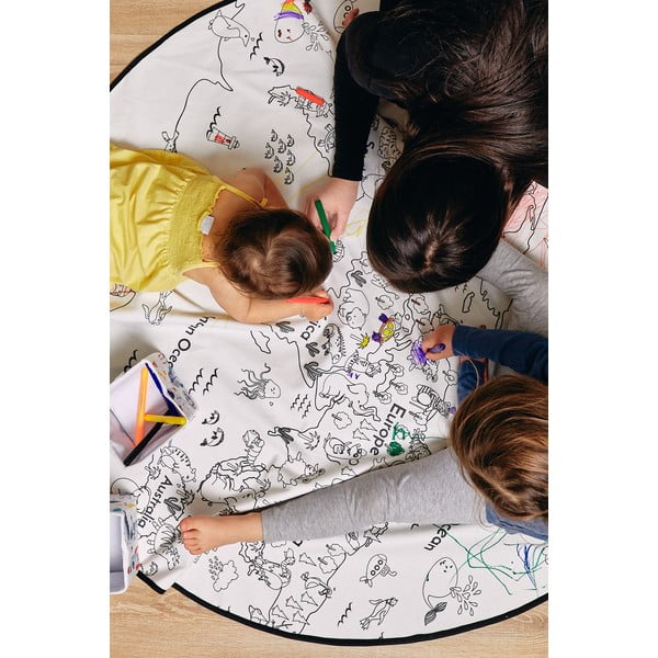 Set covor și markere pentru textile Butter Kings Field Full of Animals, ø 130 cm-image-3