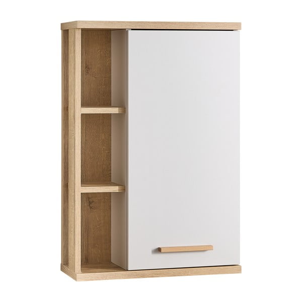 Dulap de baie crem suspendat cu aspect de lemn de stejar 50,5x74,5 cm Quickset 966 – Pelipal
