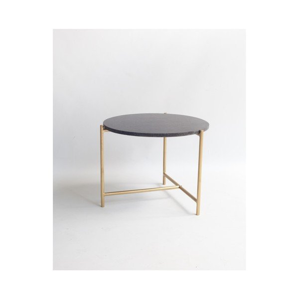 Măsuță de cafea neagră rotundă din marmură ø 50 cm Morgans – Really Nice Things-image-2