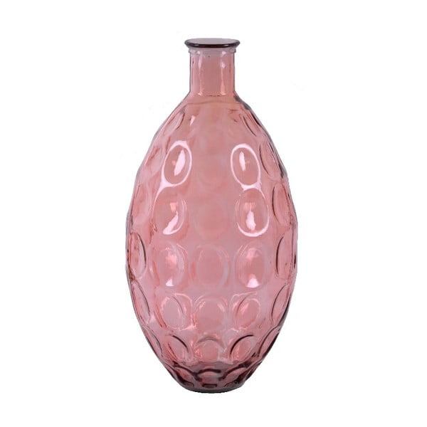 Vază din sticlă reciclată Ego Dekor Dune, înălțime 59 cm, roz