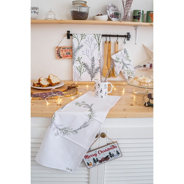 Prosoape de vase 2 buc. din bumbac 50x70 cm Christmas Twigs – Butter Kings-image-1