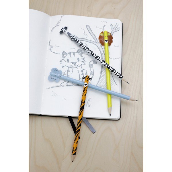 Set 4 creioane Kikkerland Safari-image-1