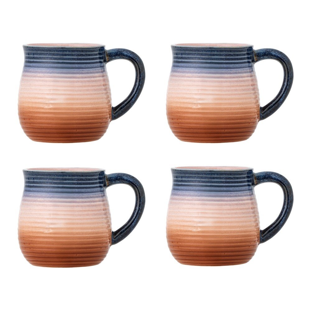 Căni albastre/portocalii 4 buc. din ceramică 200 ml Tatum – Bloomingville