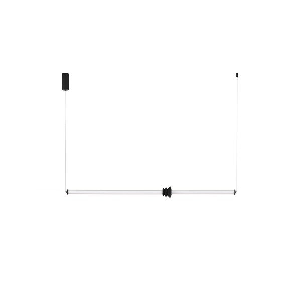 Lustră negru-mat LED cu intensitate reglabilă din ceramică cu abajur din sticlă acrilică Stalactite – Nova Luce