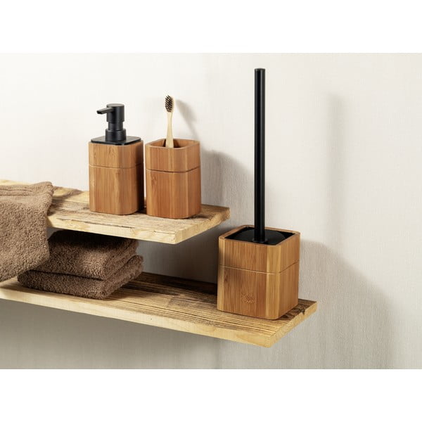 Dozator de săpun lichid maro din bambus 200 ml Serro – Wenko-image-1