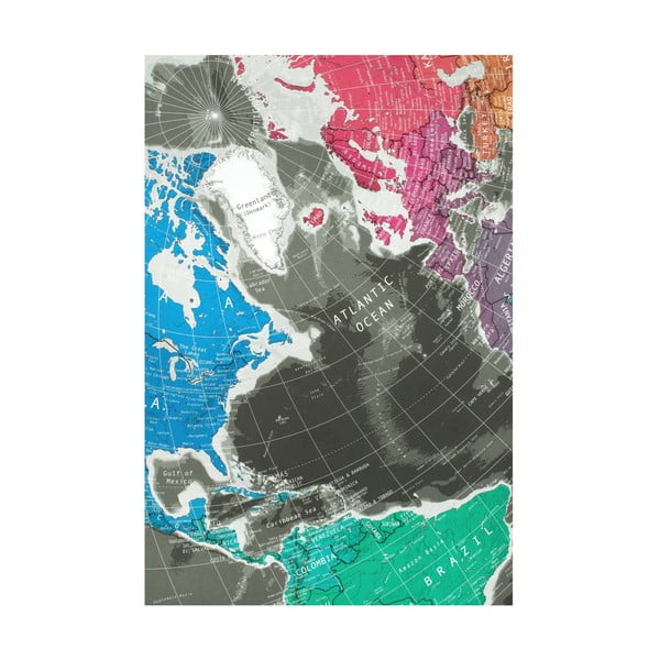 Hartă mare în husă transparentă Future Map, 101 x 58 cm-image-3