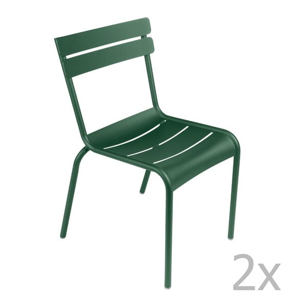 Set 2 scaune Fermob Luxembourg, verde