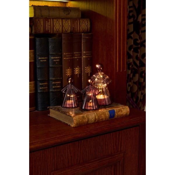 Decorațiuni luminoase burgundy 2 buc. ø 6,5 cm Alberte – Sirius-image-1