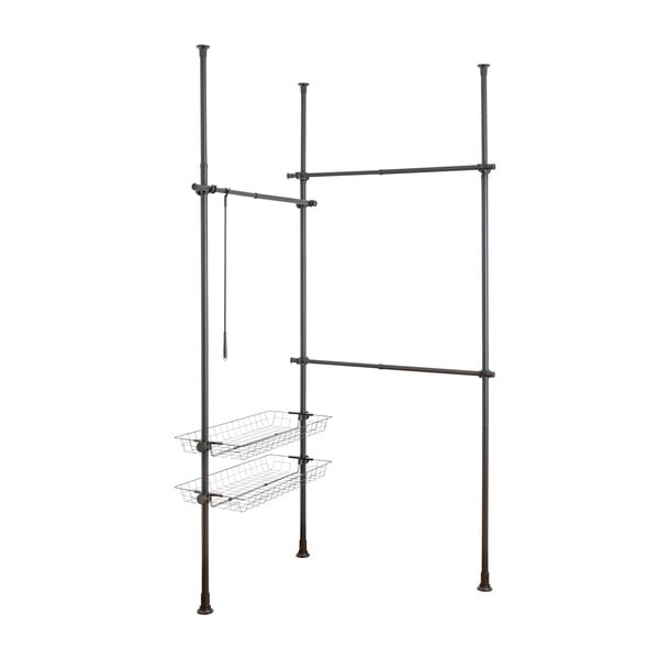 Suport pentru haine negru telescopic din metal Herkules – Wenko-image-3