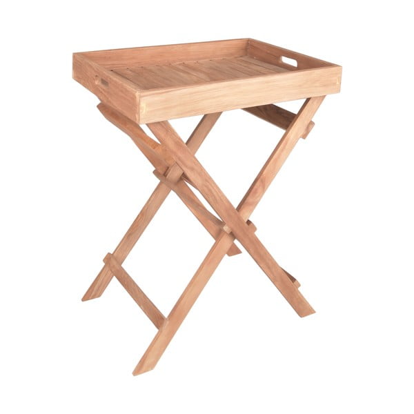 Masă auxiliară de grădină din lemn de tec 29x39 cm Bacan – Garden Pleasure