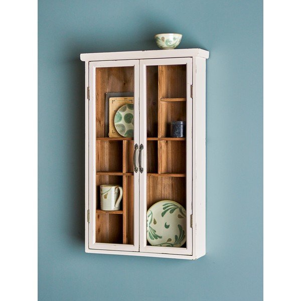 Vitrină albă din lemn de brad 50x80x14 cm Hazem – Bloomingville-image-1