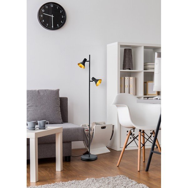 Lampadar negru cu abajur din metal (înălțime 144 cm) Nina – Reality-image-1