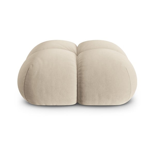 Taburet bej cu tapițerie din catifea Loretto – Cosmopolitan Design