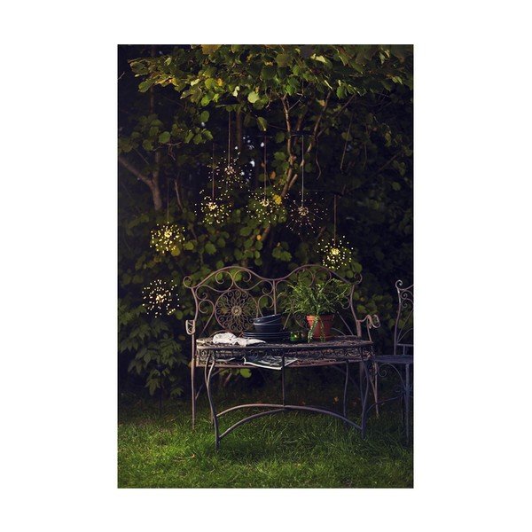 Decorațiune solară LED suspendată cu diode albe Star Trading Firework, înălțime 50 cm-image-4