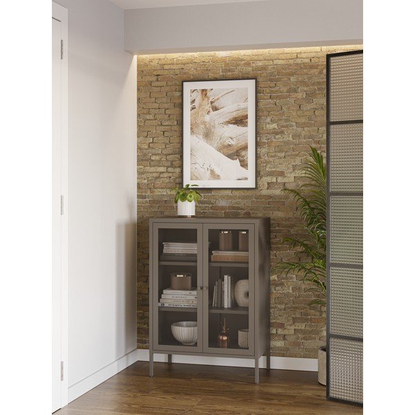 Dulap gri din metal 70x100x40 cm Fayna – Marckeric-image-1