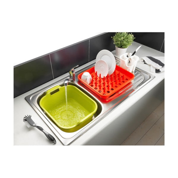Scurgător de vase alb pentru tacâmuri din plastic 14x14 cm Signature – Addis-image-1