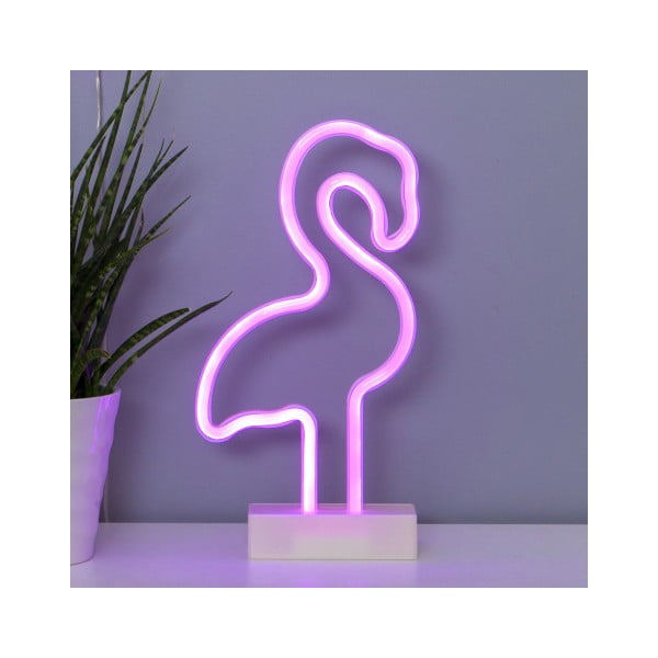 Decoraţiune luminoasă LED Best Season Flamingo Neonlight, roz