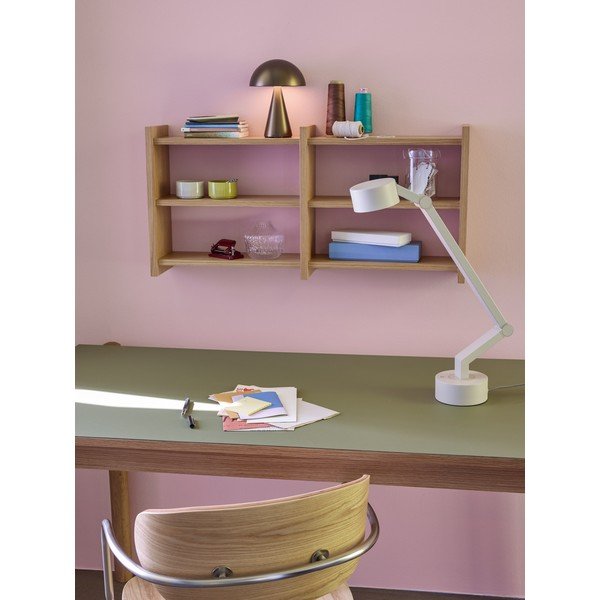 Raft în culoare naturală etajat cu aspect de lemn de stejar 85 cm Kant – Hübsch-image-1
