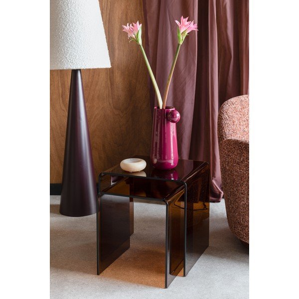 Măsuțe auxiliare 2 buc. din sticlă 40x45 cm Vetro – Dutchbone-image-3