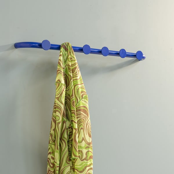 Cuier de perete albastru din metal 75 cm Retro – Spinder Design-image-1