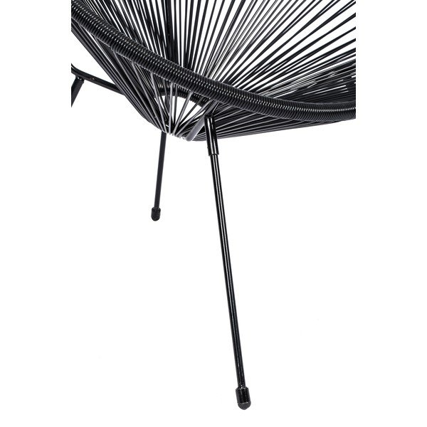 Set fotolii de grădină Avocado și masă Loris, ø 35 cm, negru-image-4