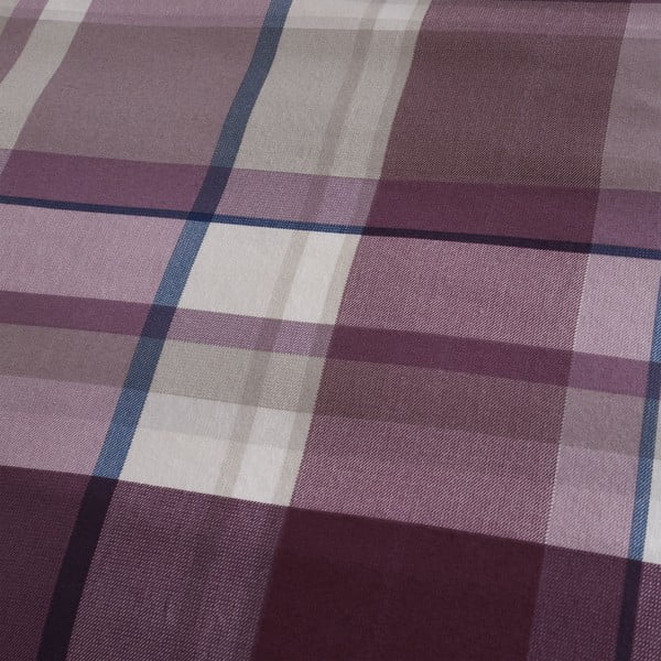 Lenjerie  violet pentru pat de o persoană 135x200 cm Check - Catherine Lansfield-image-4