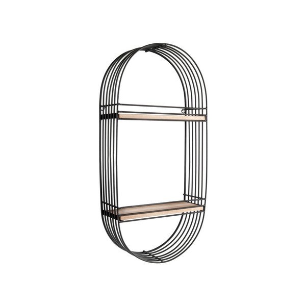 Etajeră de perete Leitmotiv Oval, negru-image-1