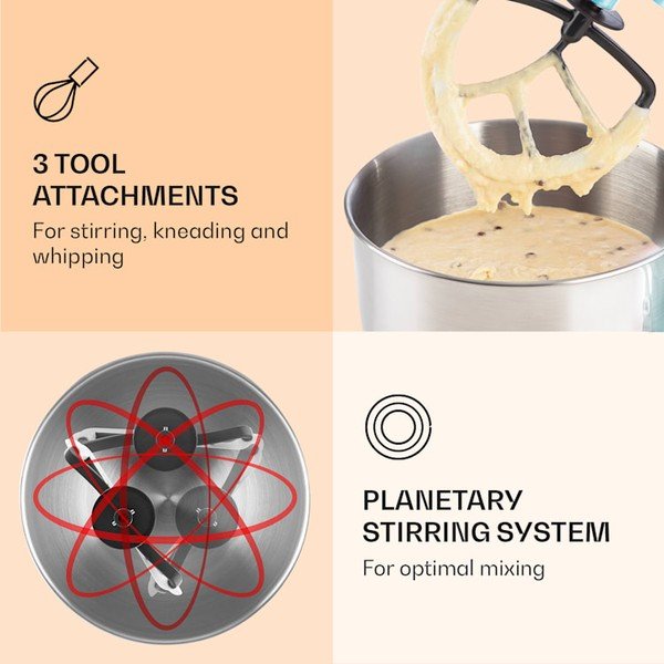 Robot de bucătărie Klarstein Bella Elegance, albastru pastel-image-3