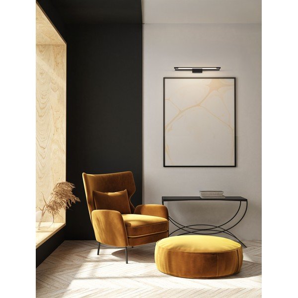 Aplică de perete negru-mat LED cu structură flexibilă din oțel Olas – Nova Luce-image-1