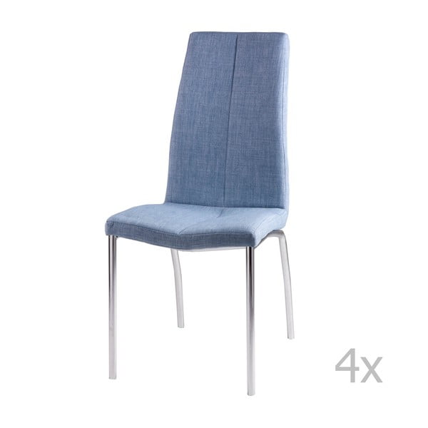 Set 4 scaune sømcasa Carla, albastru