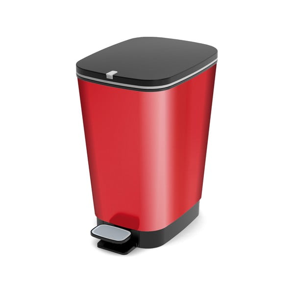 Coș de gunoi roșu cu pedală din plastic 25 l Chic Bin – KIS