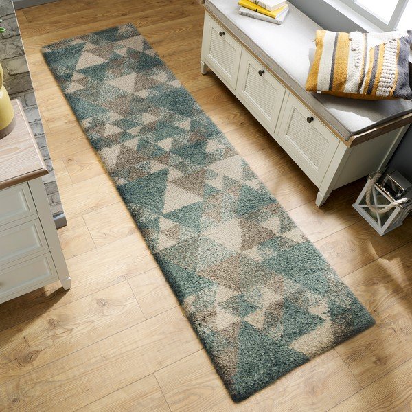 Covor tip traversă Flair Rugs Nuru, 60x230 cm, albastru-gri-image-1