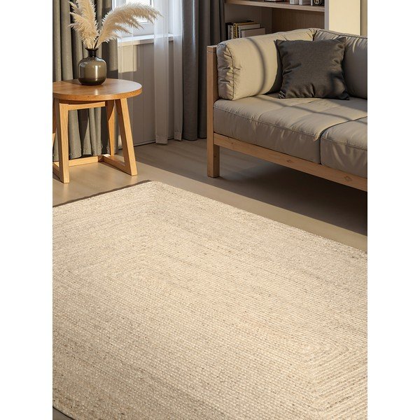 Covor crem reversibil/țesut manual din iută 200x300 cm Juno – Hanse Home-image-1