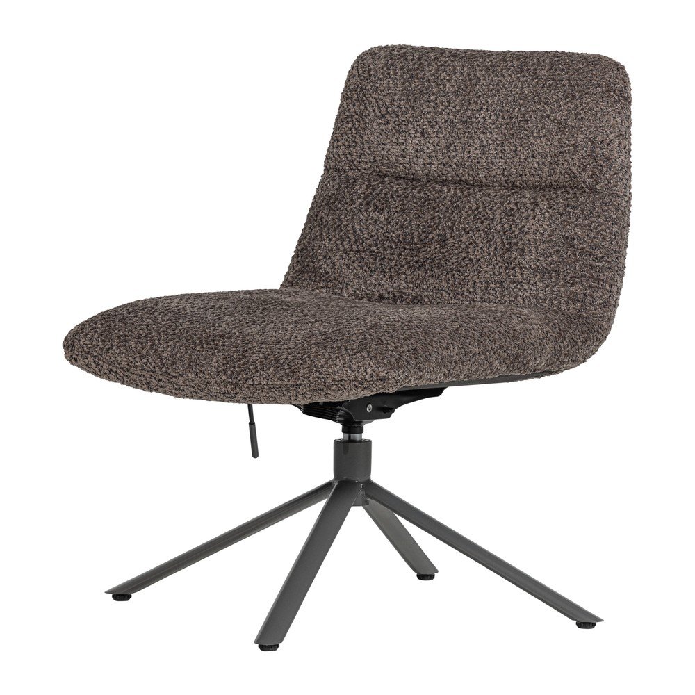 Fotoliu maro pivotant cu tapiÈu009Berie din Èu009BesÄu0083turÄbouclÃ© Soren âu0080WOOOD