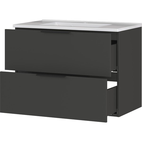 Dulap cu chiuvetă gri antracit suspendat cu aspect mat 81x61 cm Crandon – Germania-image-3