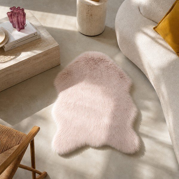 Blană artificială Tiseco Home Studio Sheepskin, 60 x 90 cm, roz-image-4