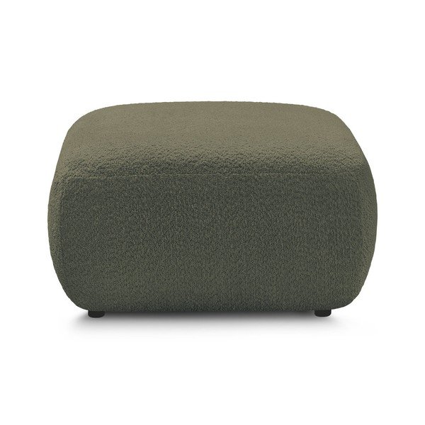 Taburet verde cu tapițerie din țesătură bouclé Montaigne – Bobochic Paris